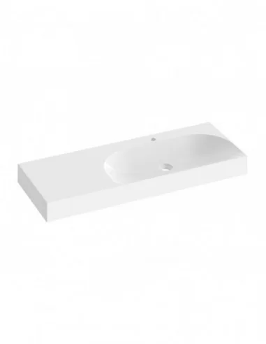 Praustuvas Lite 120/80 K/D su skyle maišytuvui, Balta, RAVAK