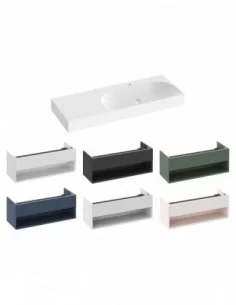 Praustuvas Lite 120/80 K/D su skyle maišytuvui, Balta, RAVAK