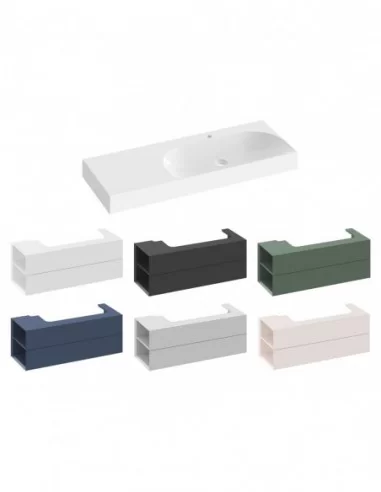 Praustuvas Lite 120/80 K/D su skyle maišytuvui, Balta, RAVAK