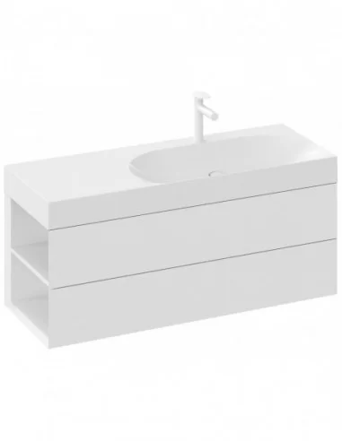 Praustuvas Lite 120/80 K/D su skyle maišytuvui, Balta, RAVAK