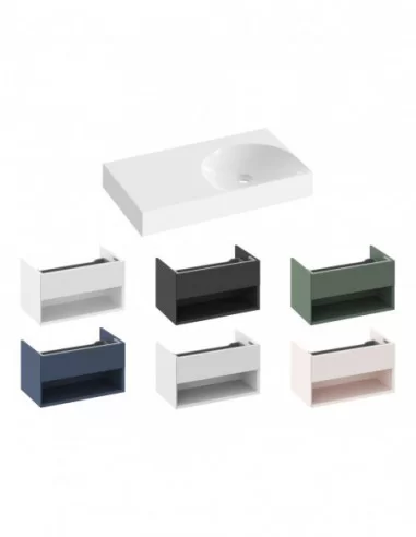 Praustuvas Lite 80/45 K/D be skylės, Balta, RAVAK