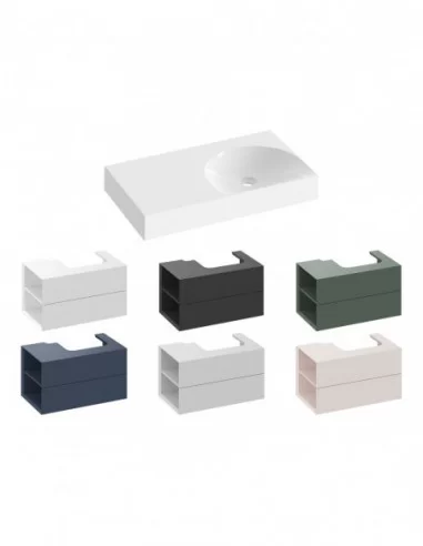 Praustuvas Lite 80/45 K/D be skylės, Balta, RAVAK