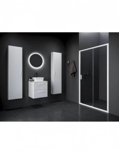 Dušo durys Blix II NBLDP2, Balta matinė, RAVAK