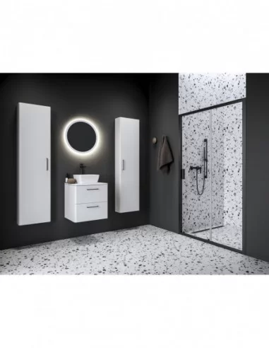 Dušo durys Blix II NBLDP2, Juoda, RAVAK