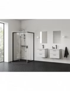 Dušo kabina Blix II NBLRV2K+NBLRV2K, juodos sp, RAVAK