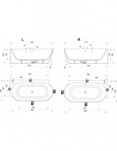 Vonia Freedom Corner II Tec, Grey green/balta, RAVAK