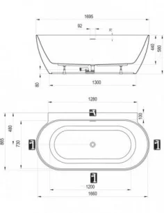 Vonia Freedom Wall II Tec, Balta matinis/balta, RAVAK
