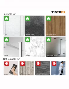 Montavimo sistema be gręžimo TigerFix, Tiger