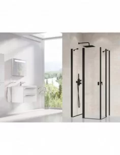 Dušo kabina Chrome CRV2+CRV2, Juoda, RAVAK