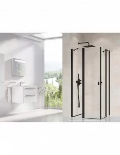 Dušo kabina Chrome CRV2+CRV2, Juoda, RAVAK