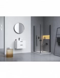 Dušo sėdynė Chrome, Juoda+clear, RAVAK