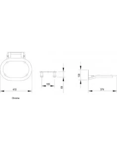 Dušo sėdynė Chrome, Juoda+clear, RAVAK
