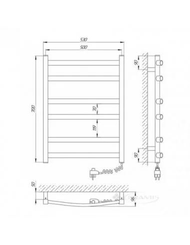 Elektrinis rankšluosčių džiovintuvas ATLANT 500x700 juodos sp., Laris