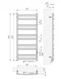 Elektrinis rankšluosčių džiovintuvas ATLANT 500x1200 baltos sp., Laris
