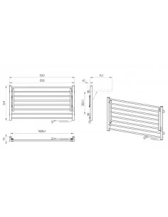 Elektrinis rankšluosčių džiovintuvas ASTOR 549x1030 baltos sp., Laris