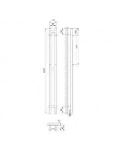 Elektrinis rankšluosčių džiovintuvas DUET 80x1200 baltos sp., Laris