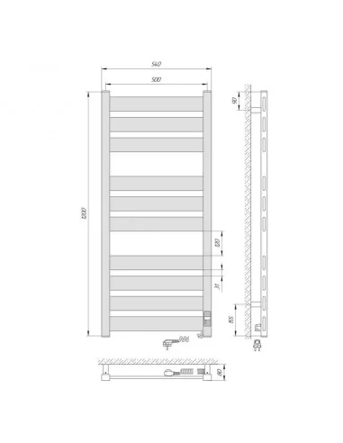 Elektrinis rankšluosčių džiovintuvas GEFEST PREMIUM 500x1200 baltos sp., Laris