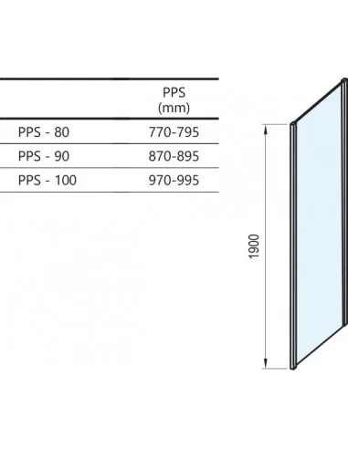 Stacionari sienelė Pivot PPS, Satinas, RAVAK
