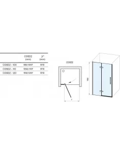 Dušo durys Cool! COSD2, Chromo, RAVAK