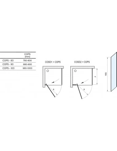 Stacionari sienelė Cool! COPS, Chromo, RAVAK