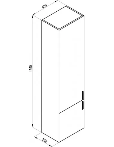 Aukšta spintelė Clear II, Balta, RAVAK