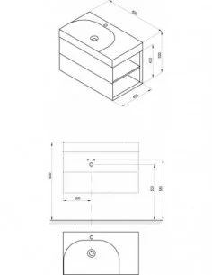 Spintelė po praustuvu SD Lite 80 K/D, Alabaster pink, RAVAK