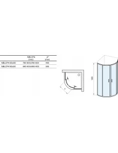 Dušo kabina Blix II NBLCP4, Balta matinė, RAVAK