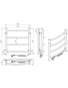 Elektrinis rankšluosčių džiovintuvas CLASSIC 450x500 chromo sp., Laris