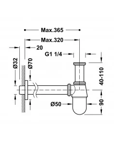 Sifonas praustuvui BOTTLE...