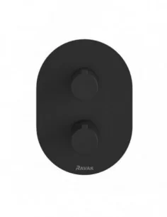 Termostatinis potinkinis vonios/dušo maišytuvas Chrome, Juodas, RAVAK