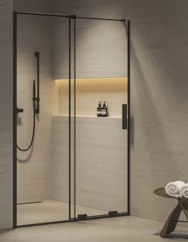 Dušo durys Roll RODP2, juodos sp., RAVAK