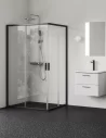 Dušo kabina Blix II NBLRV2K+NBLRV2K, juodos sp, RAVAK