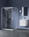 Dušo kabina Blix II NBLRV2K+NBLRV2K, balta mat., RAVAK