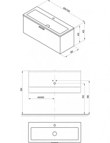 Spintelė po praustuvu Clear II, Balta, RAVAK