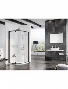 Dušo kabina Pivot PSKK3, Juoda, RAVAK