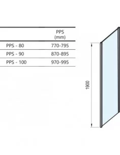 Stacionari sienelė Pivot PPS, Balta, RAVAK