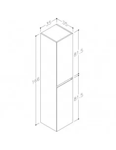 Ūkinė dviejų durų spintelė Loft kašmyro sp., Kame