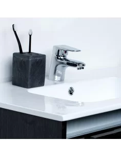 Spintelė su praustuvu CITY 80, juodo ąžuolo sp. Kame