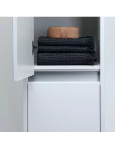 Ūkinė dviejų durų spintelė CITY baltos sp., Kame