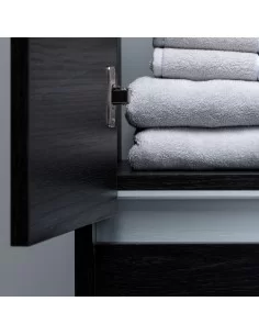 Ūkinė dviejų durų spintelė CITY juodo ąžuolo sp., Kame