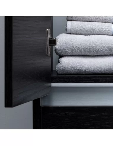 Ūkinė dviejų durų spintelė CITY juodo ąžuolo sp., Kame