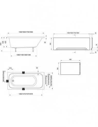 Vonia Chrome, Balta, RAVAK