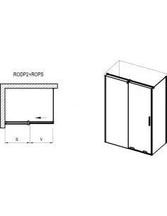 Stacionari sienelė Roll ROPS, chromo sp., RAVAK