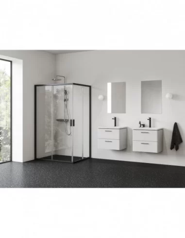 Dušo kabina Blix II NBLRV2K+NBLRV2K, juodos sp, RAVAK