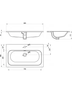 Keraminis praustuvas Chrome Slim, Bílá, RAVAK