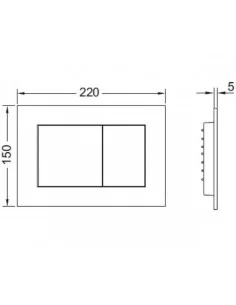 Potinkinis rėmas TeceBase su NOW matinio chromo sp. mygtuku, Tece