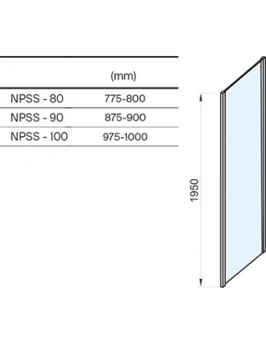 Stacionari sienelė Nexty NPSS, Chromo, RAVAK
