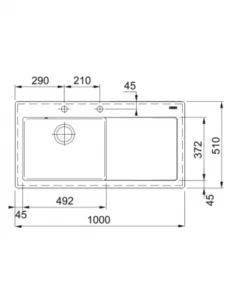 Plautuvė FRANKE Mythos MTK 611-100, 124.0335.862
