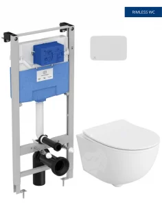Pakabinamas unitazas BRAVA su Ideal Standard rėmu ir nuleidimo plokštele