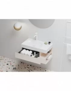 Spintelė po praustuvu SD Lite 80 K/D, Alabaster pink, RAVAK